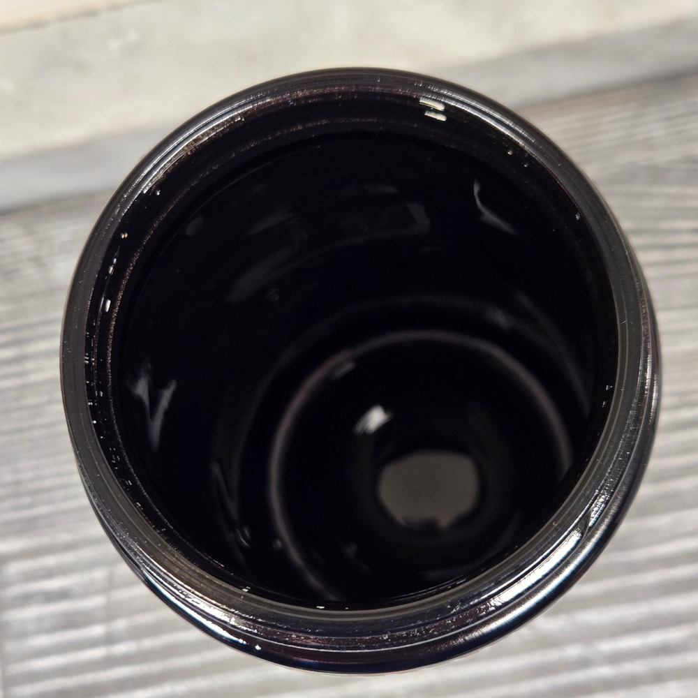 Everyday Dose Mushroom Coffee UV Glass Jar Black White Wavy Storage Canister - Picture 10 of 11